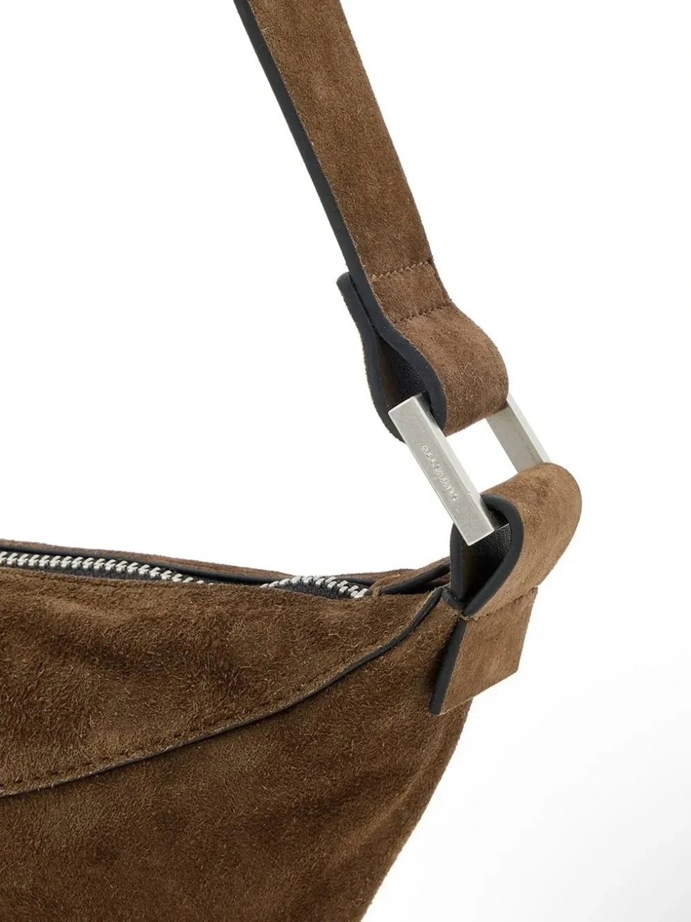 All Saints Brown Suede Crossbody Bag